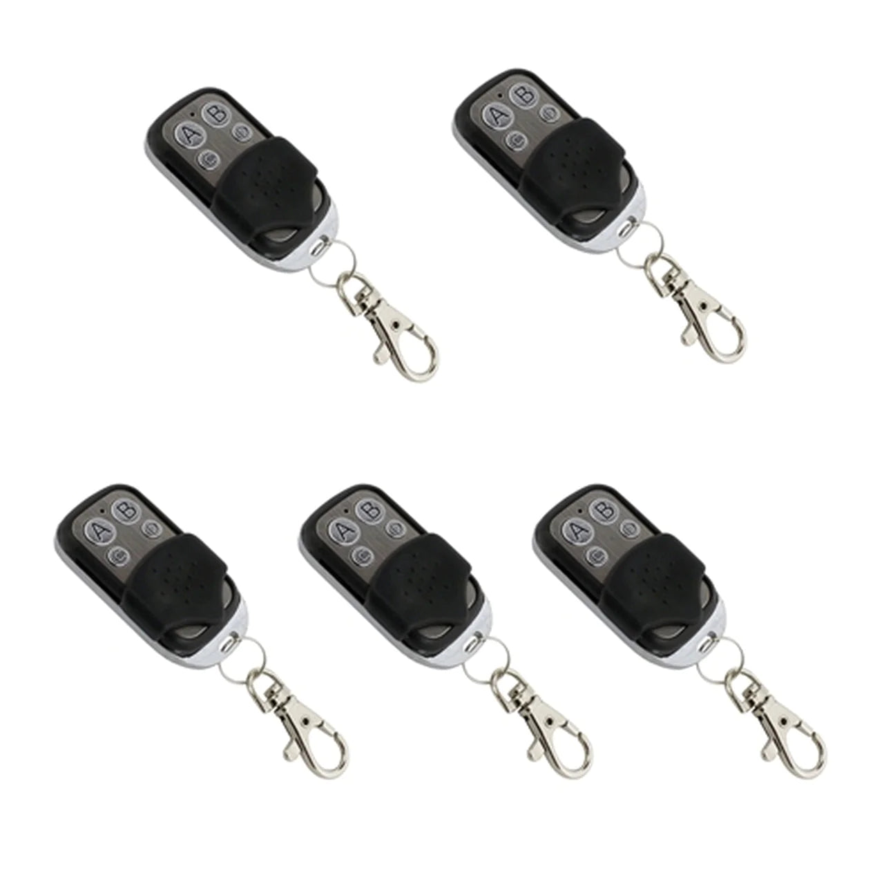 Aleko 4 Channel LM122/LM124 Remote Control Transmitter for Gate Opener - Lot of 5 - Perfect for Home Security, Driveway Access & Garage Door Automation