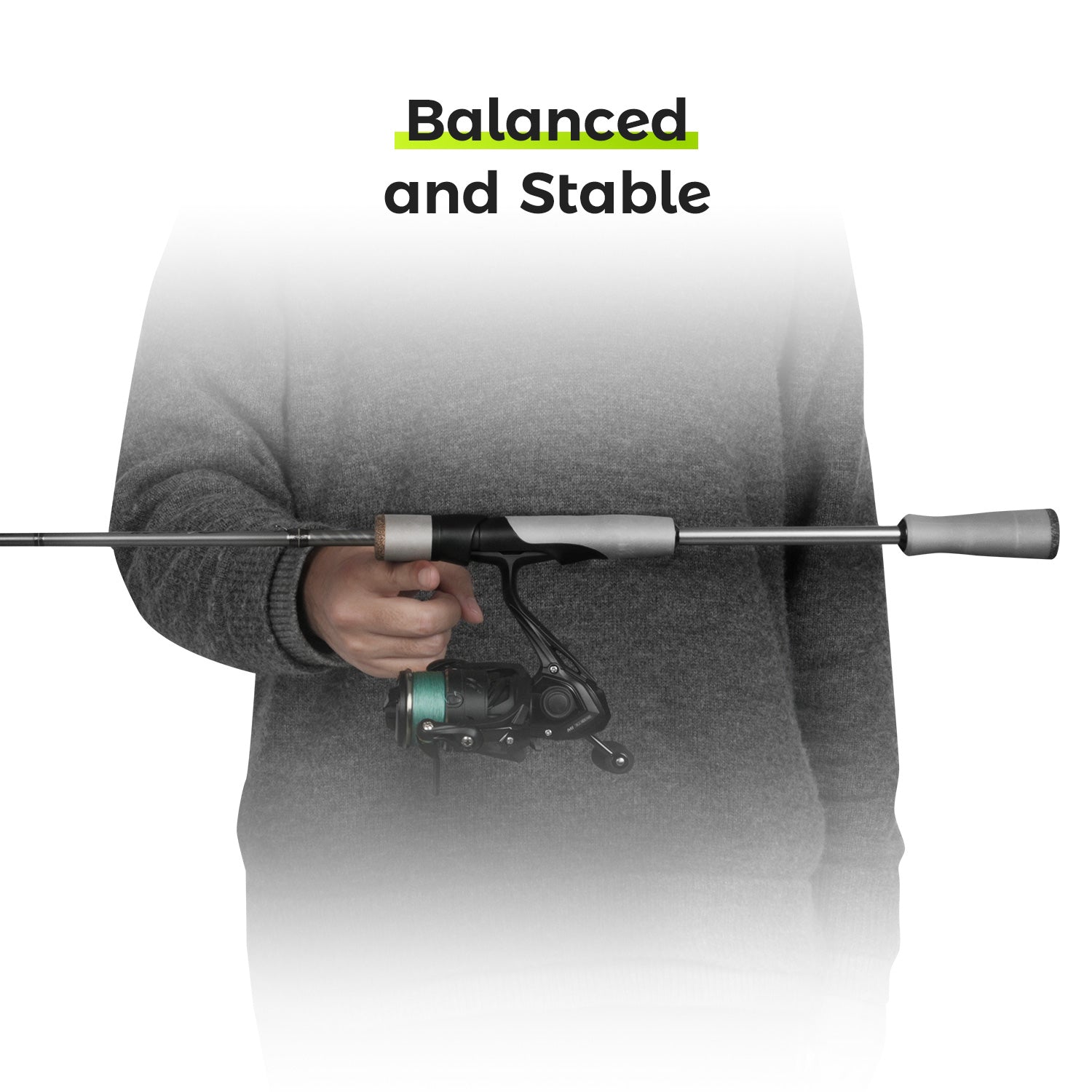 Pioneer Bass 2-Piece Spinning Fishing Rod - Lightweight & Sensitive for Freshwater & Saltwater Angling - Perfect for Shore Fishing, Kayak Fishing, and Boat Trips