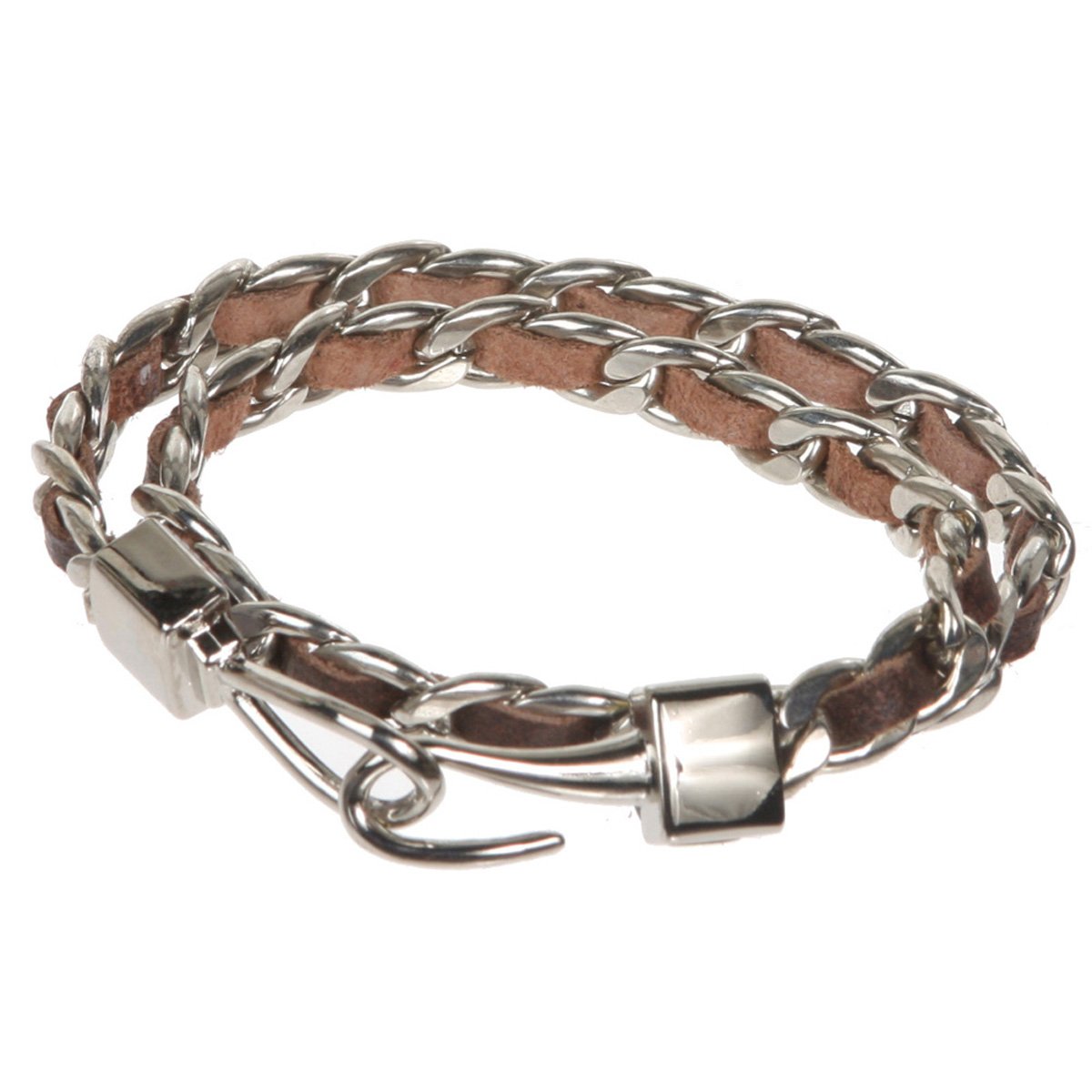 Double Wrap Leather Laced Chain Bracelet for Women - Adjustable Boho Chic Wrist Jewelry - Perfect for Casual Outfits, Date Nights & Festival Fashion