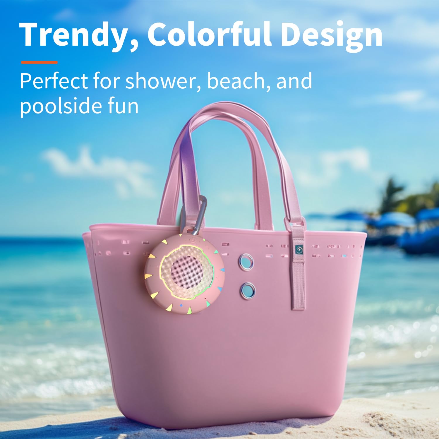 HEYSONG Waterproof Bluetooth Speaker - Portable Shower Speaker with Clear Sound, Durable Design for Pool, Beach & Kayaking - Perfect Gift for Women & Girls - Use in Bathroom, Outdoor Activities & Travel