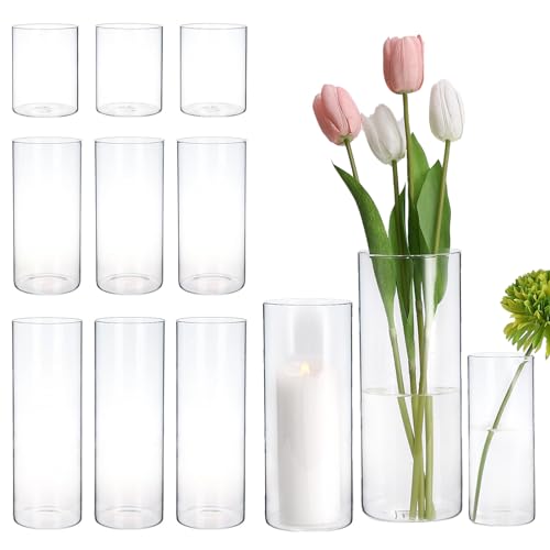 Clear Glass Candle Holder-9pcs