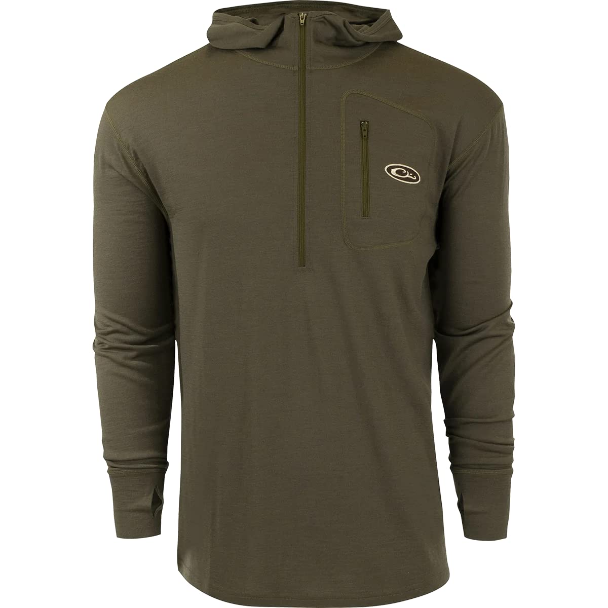 Drake Waterfowl Men's 1/2 Zip Pullover Fleece Jacket - Lightweight Outdoor Hunting & Fishing Top for Cold Weather - Perfect for Camping, Hiking, and Casual Wear