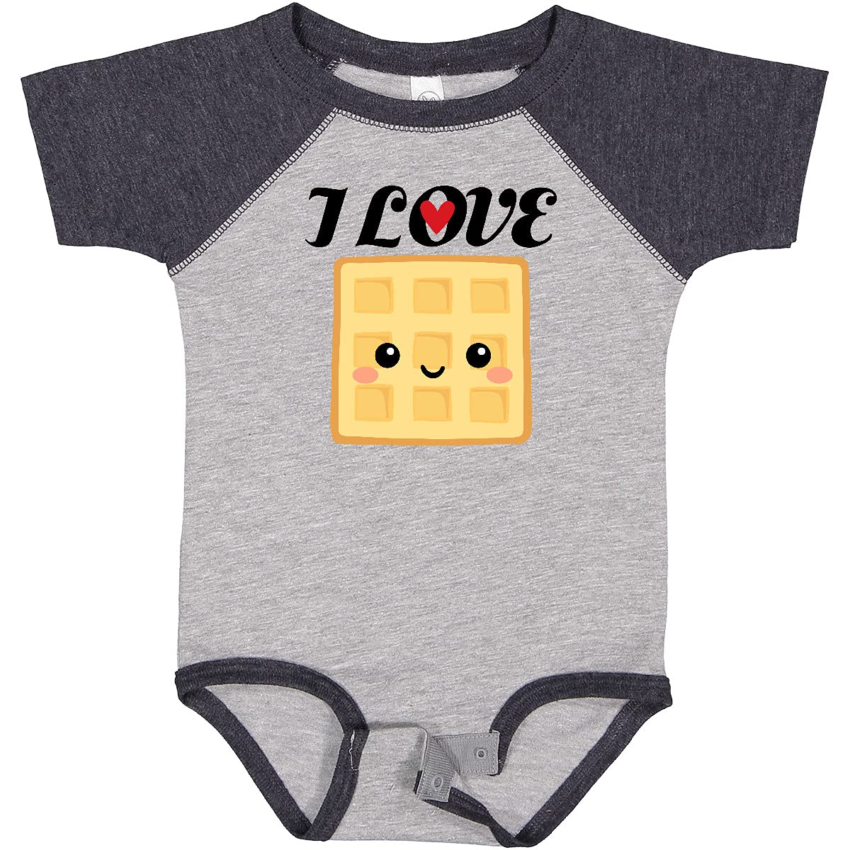 Inktastic Waffle Lover I Love Waffles Baby Bodysuit - Cute & Comfortable Infant Onesie for Breakfast Lovers, Family Outings & Photo Shoots