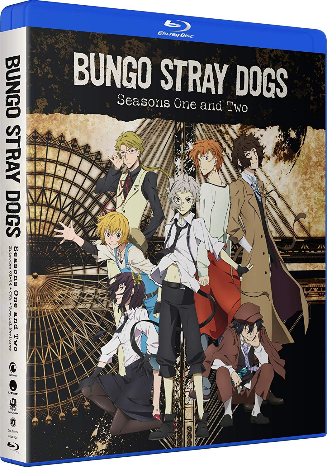Bungo Stray Dogs Anime Seasons 1 & 2 Complete Collection Blu-ray - Crime Mystery Action Series for Anime Fans & Collectors | Perfect for Home Entertainment & Gift Giving