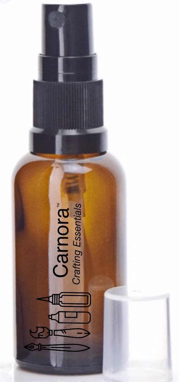 Tim Holtz Ranger Saltwater Taffy Distress Oxide Spray & Stain Spray with Carnora Amber Bottle - Perfect for DIY Crafts, Mixed Media Art & Scrapbooking Projects