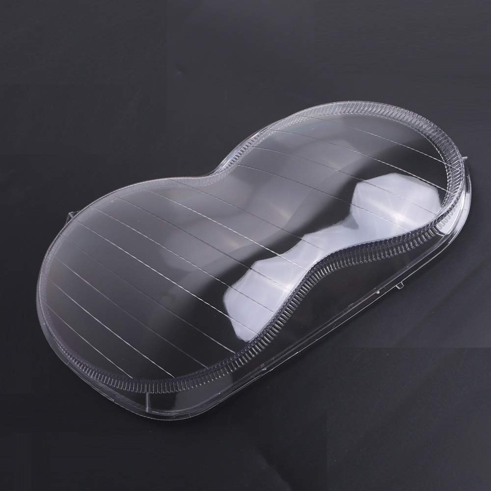 Mercedes-Benz C-Class W203 2001-2007 Headlight Lens Cover - Transparent Front Headlight Replacement Shell for Improved Visibility & Night Driving Safety - Perfect for Foggy Conditions & Daily Commute
