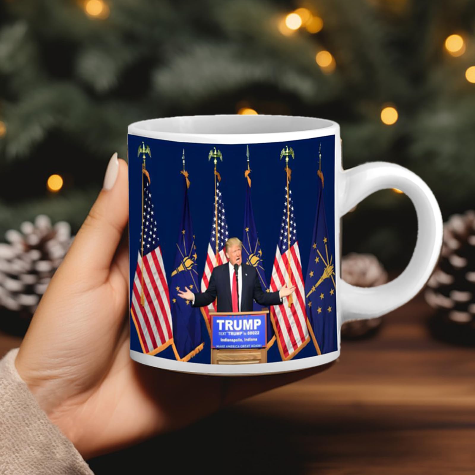 2024 Trump MAGA Novelty Coffee Mug - Make America Great Again Ceramic Cup with Donald Trump Face Design - Perfect for Political Supporters, Collectors & Patriotic Gifts - Great for Home, Office or Campaign Events