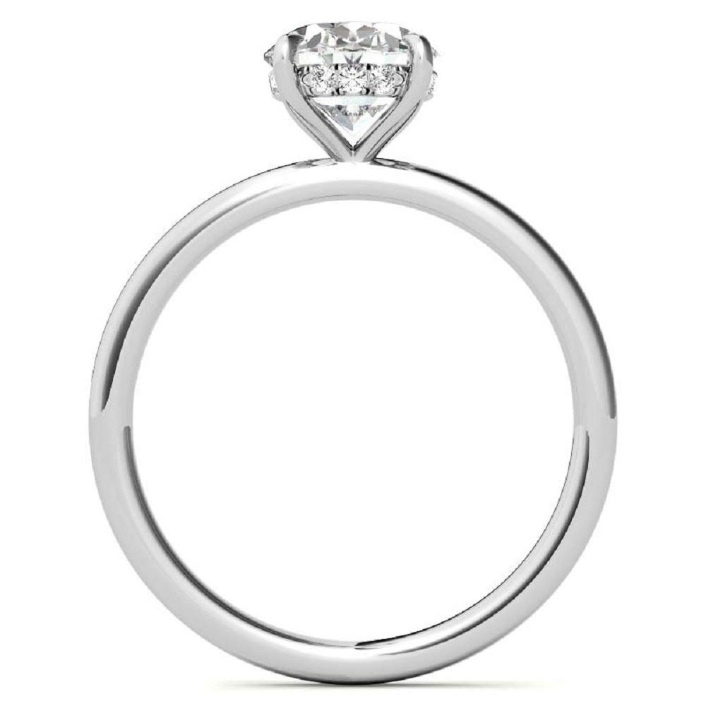 3 CT Oval Moissanite Engagement Ring - Vintage Solitaire Wedding Band with 4-Prong Setting in Sterling Silver - Anniversary, Promise Ring Gift for Her - Perfect for Proposals, Weddings & Special Occasions