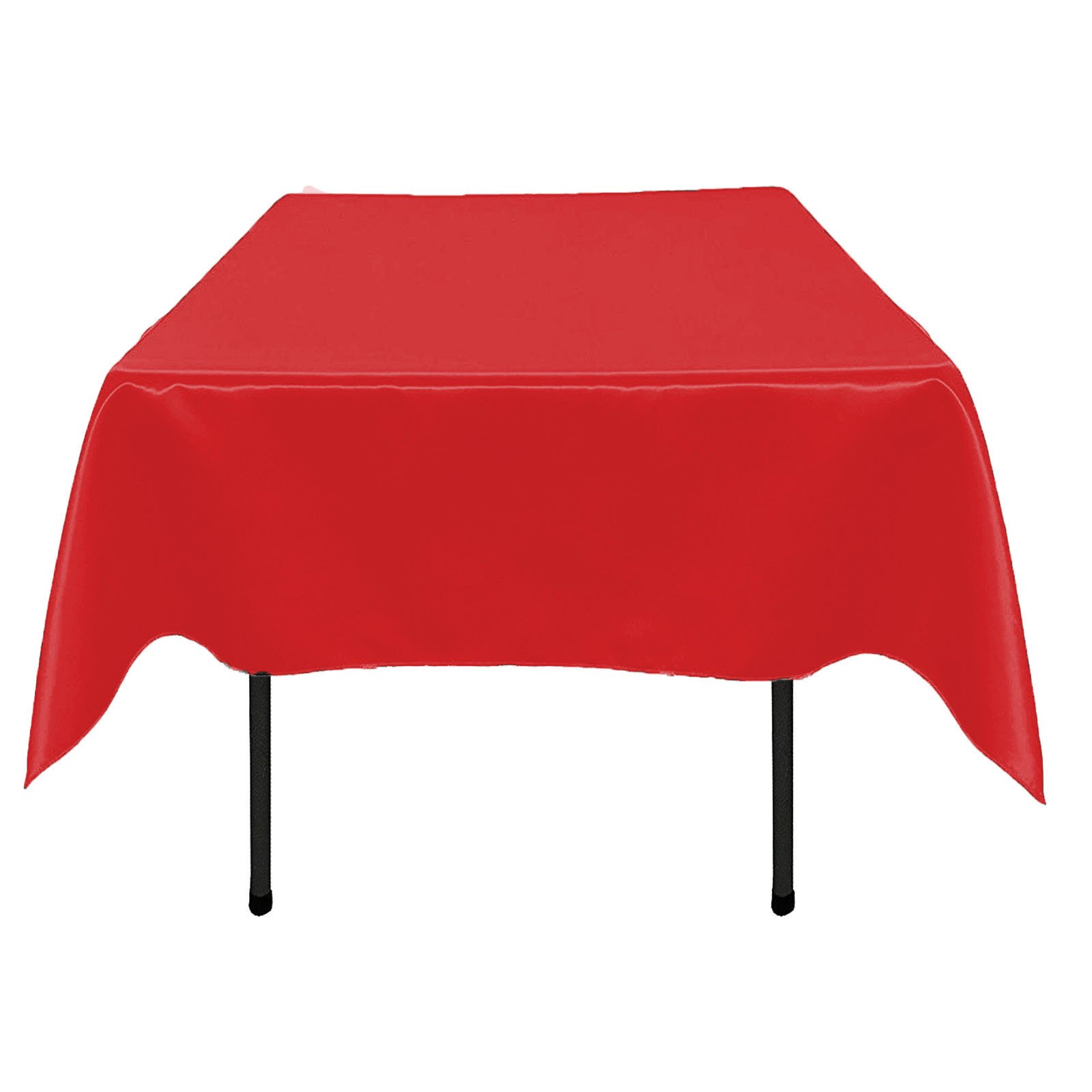 KS Linens 30x30 Inch Satin Square Tablecloth - Premium Red Table Cover for Restaurants, Coffee Tables, Home Dining - Perfect for Weddings, Parties & Holiday Decor