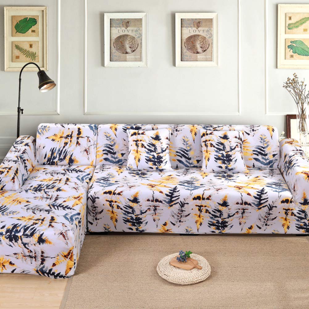 Nileco Universal Sofa Cover Set - All-Inclusive 4 Seasons Anti-Slip Stretchable Couch Cover for 190~230cm (75~91inch) Couches - Perfect for Living Room, Family Room & Home Decor Protection