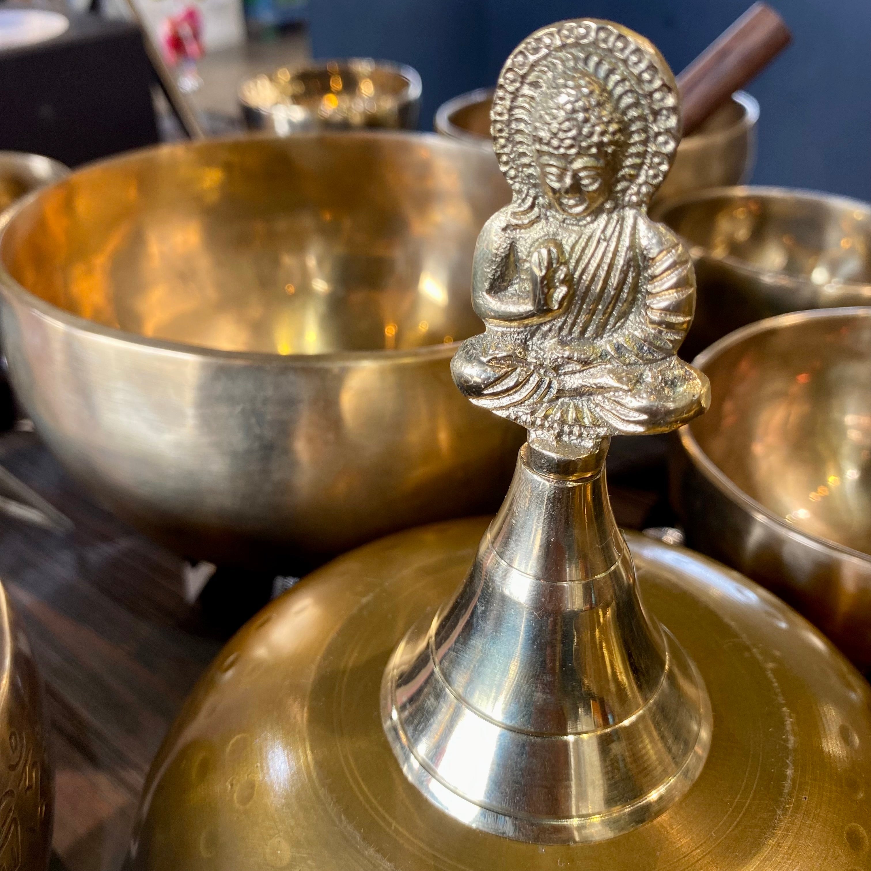 Handmade Brass Buddha Bell - Meditation & Yoga Accessory for Home Decor, Spiritual Gifts, and Mindfulness Practice