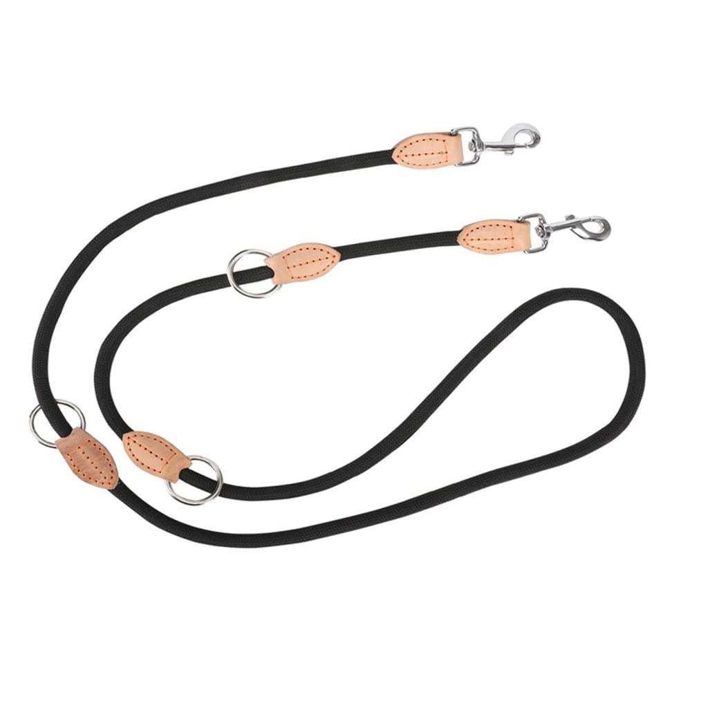XWWDP Hands-Free Double Dog Leash - Adjustable Nylon Pet Leash with 360° Rotation for Walking, Running & Training - Strong Slip Lead for Medium & Large Dogs