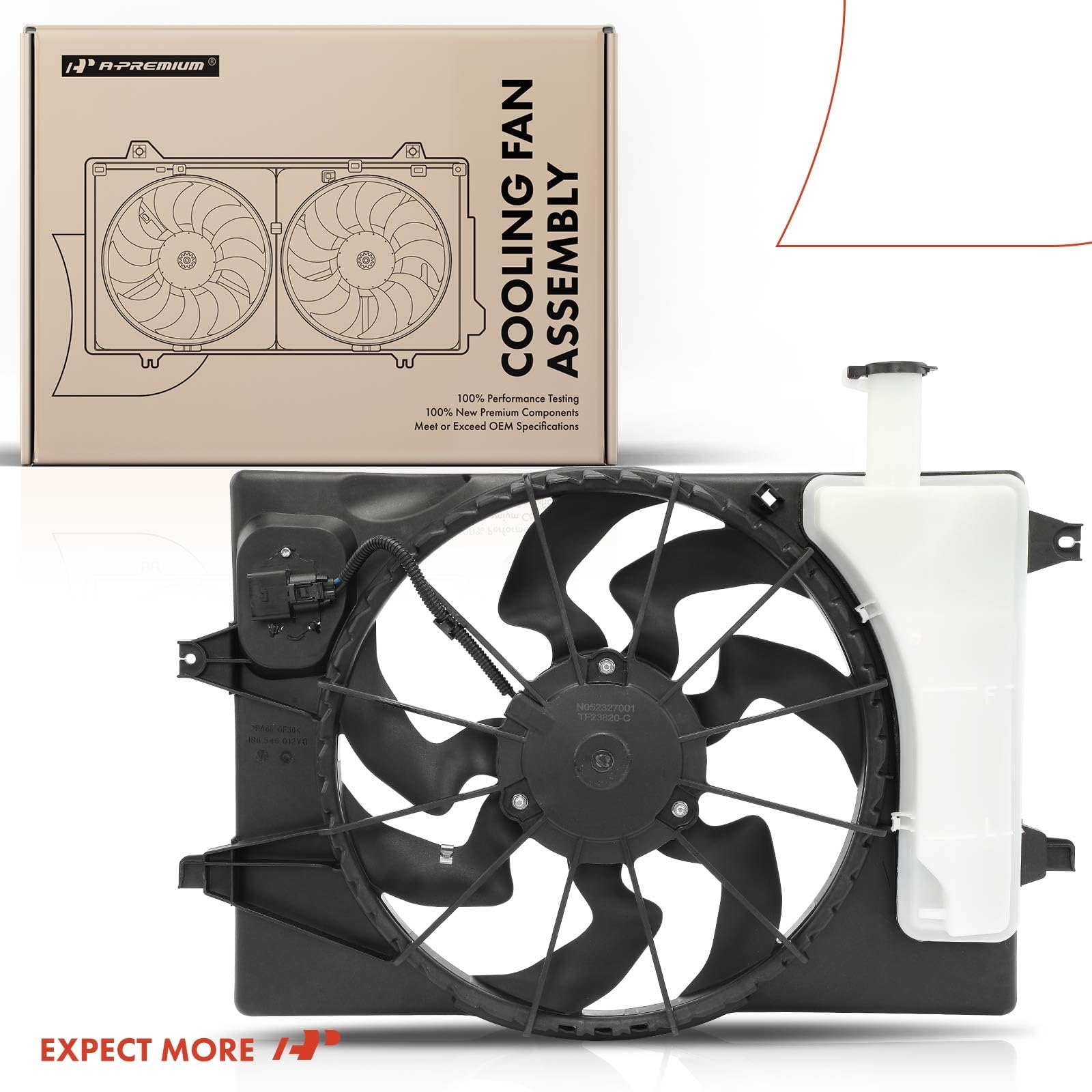 Premium Engine Radiator Cooling Fan Assembly for Hyundai Elantra 2017-2020, Elantra GT 2018-2020, Kia Forte 2019-2022 (2.0L) - Replaces OEM# 25380M6000, 25380F2000 - Perfect for Overheating Prevention & Engine Cooling System Repair