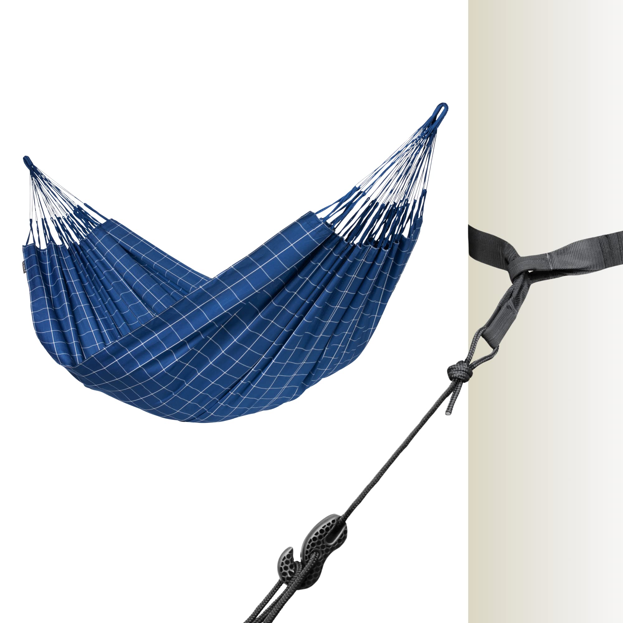 La Siesta® Large Double Brisa Classic Hammock with Tree Mount Kit - Weather Resistant Indoor & Outdoor Hammock Swing for Patio, Backyard, Beach, and Marine Use