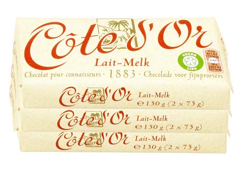 Premium Belgium Chocolate - Cote d'Or Milk Chocolate 33% Cacao (5.3 Oz, Pack of 3) | Gourmet Gift, Dessert Topping & Baking Ingredient