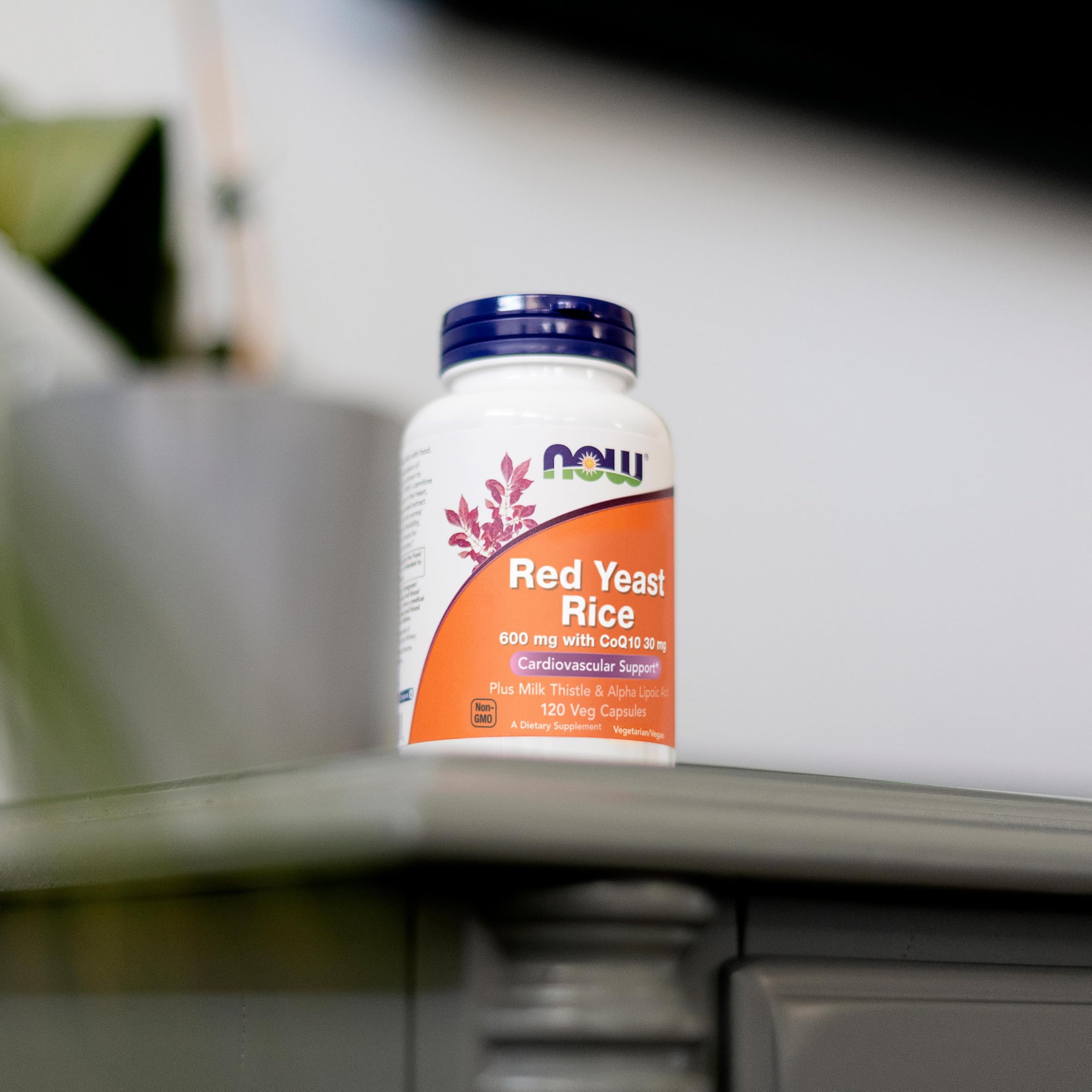 NOW Foods Red Yeast Rice with CoQ10 Supplement - 120 Vegan Capsules with Milk Thistle & Alpha Lipoic Acid for Heart Health & Cholesterol Support | Dietary Supplement for Adults