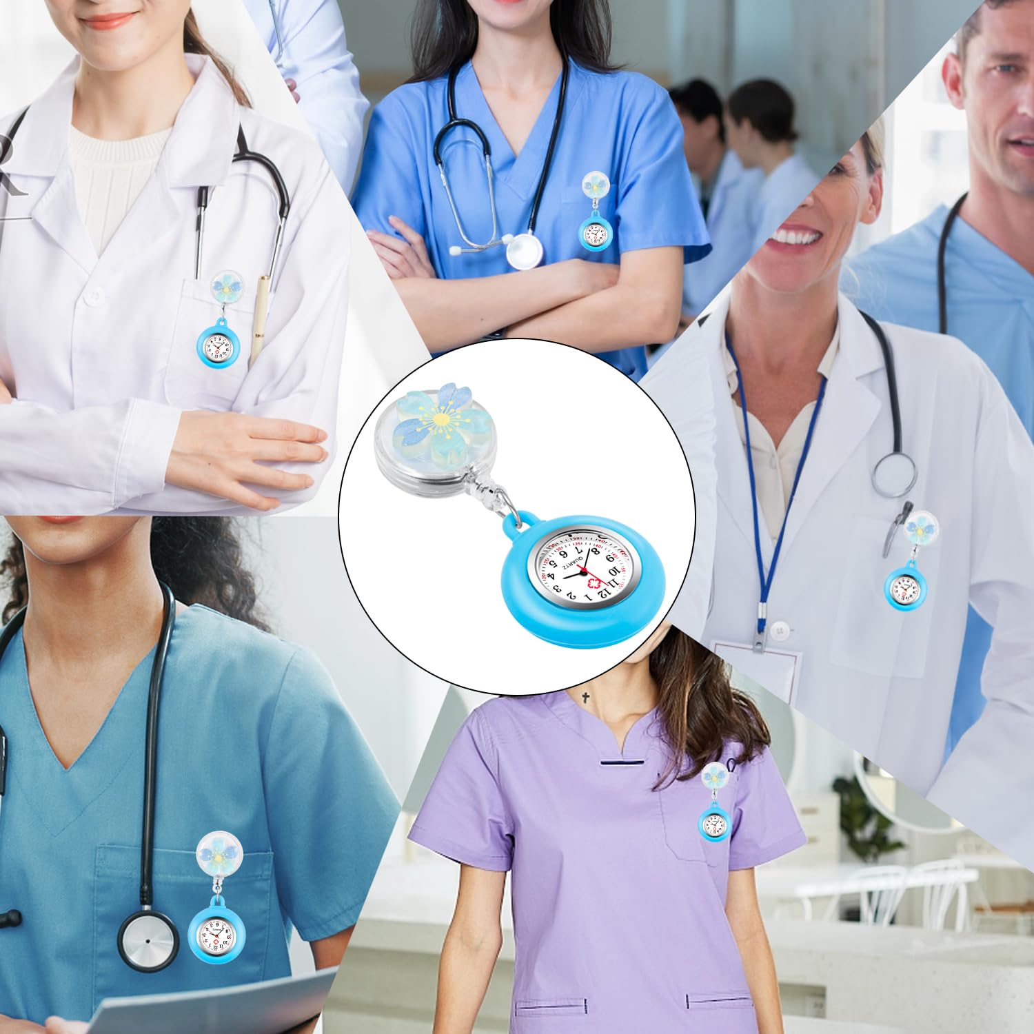 Nurse Watch Clip - Retractable Arabic Dial for Medical Professionals