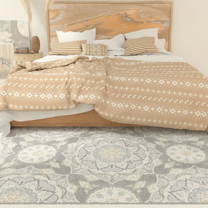 Luxury Ailani Velvet Persian Floral Area Rug - Soft Non-Slip Living Room Carpet for Bedroom, Dining Room & Home Decor