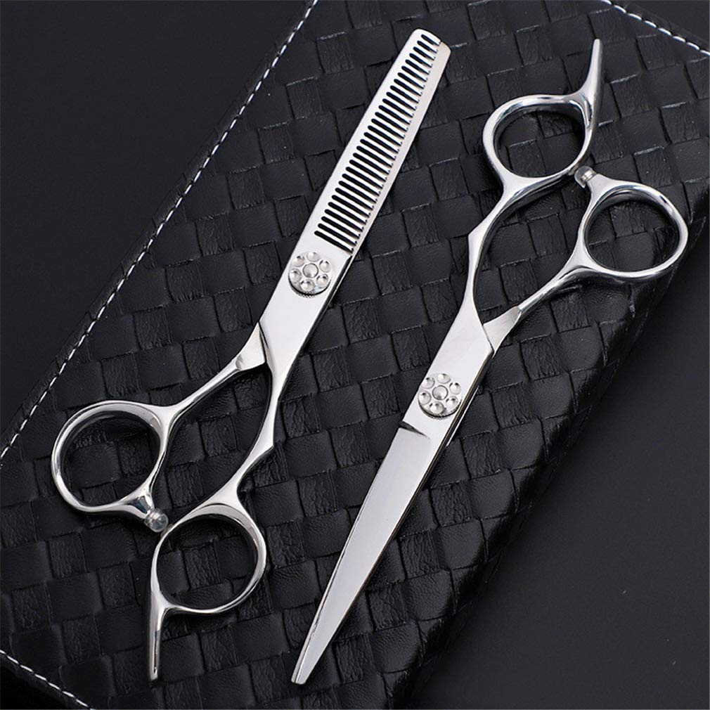 Professional 6.0 Inch Hairdressing Scissors Set - Hair Thinning & Cutting Shears (Straight + Teeth Scissors) for Salon, Barbershop & Home Use | Perfect for Stylists, Hairdressers & DIY Haircuts