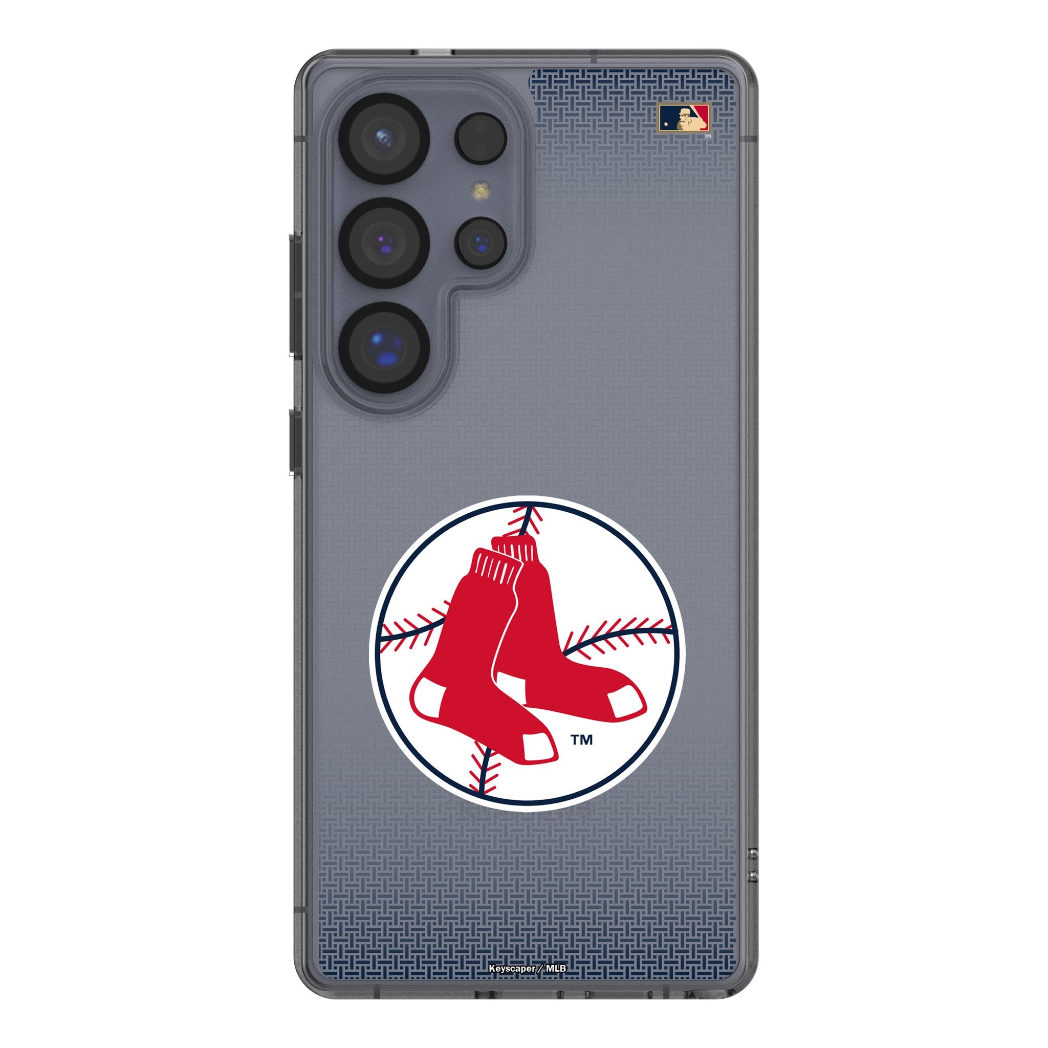 Boston Red Sox 1970-1975 Cooperstown Collection Linen Clear Phone Case for Samsung Galaxy - Vintage Baseball Fan Gift & Protective Cover for Everyday Use