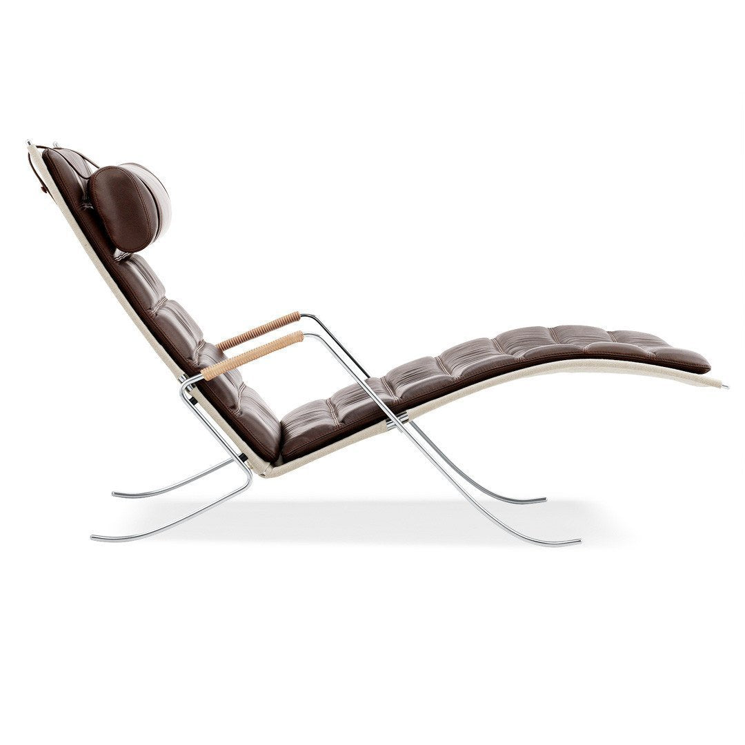 FK 87 Grasshopper Chair - Mid Century Modern Lounge Chair with Steel Frame & Upholstered Seat - Perfect for Living Room, Office or Reading Nook