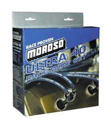 Moroso 73800 Ultra 40 High Performance Race Spark Plug Wire Set - Compatible with Chevy, Ford, Dodge - Perfect for Drag Racing, Track Days & Engine Upgrades
