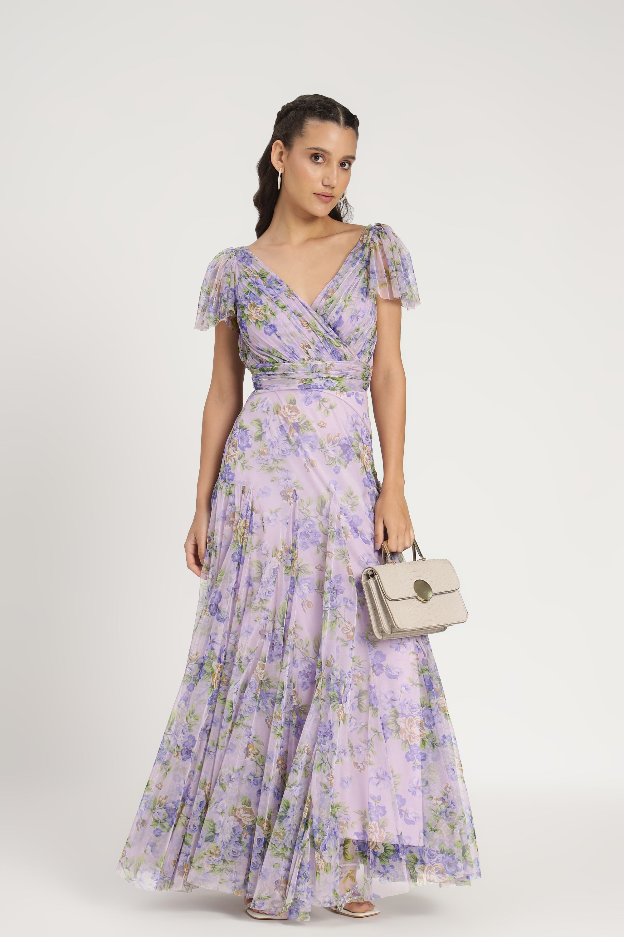 Gally Maxi Dress in Lilac Print - Floral Summer Dress for Women | Perfect for Beach Vacation, Date Night & Casual Outings