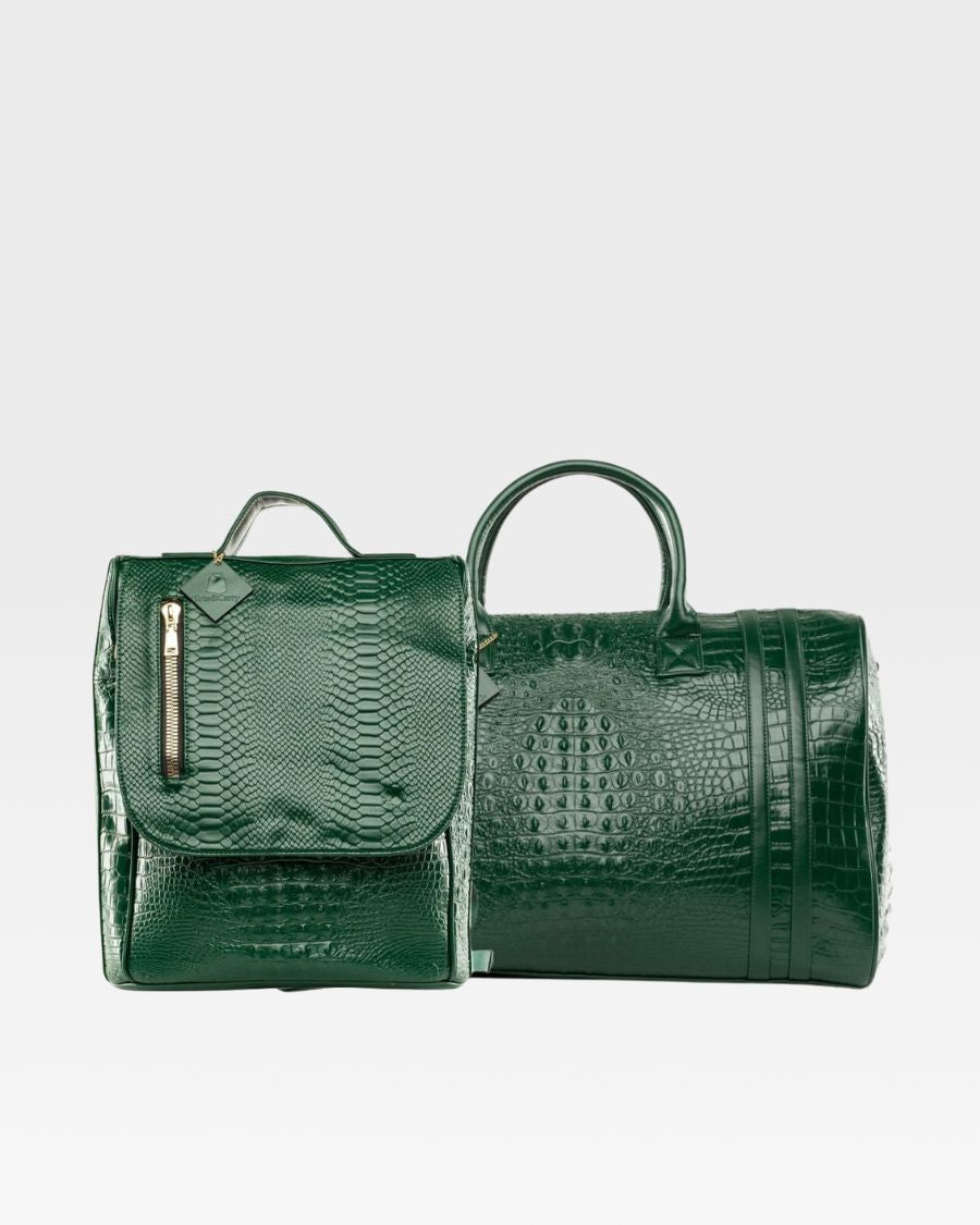 Apollo 2 Travel Set in Emerald Green - Premium Luggage Accessories for Business & Vacation - Perfect Carry-On Essentials for Airplanes, Hotels & Weekend Getaways