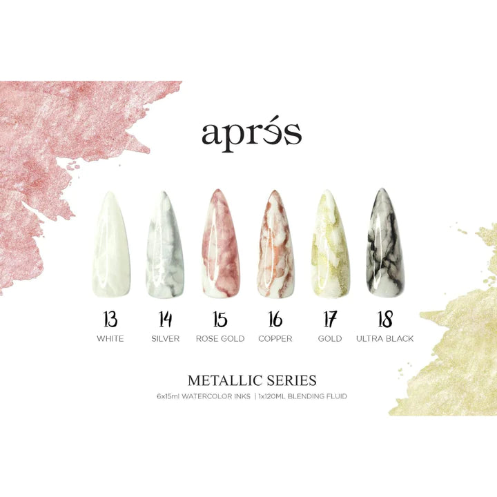Apres Watercolor Art Inks #15 Metallic Rose Gold - Premium Metallic Watercolor Paint for Artists - Perfect for Calligraphy, Illustration & DIY Crafts