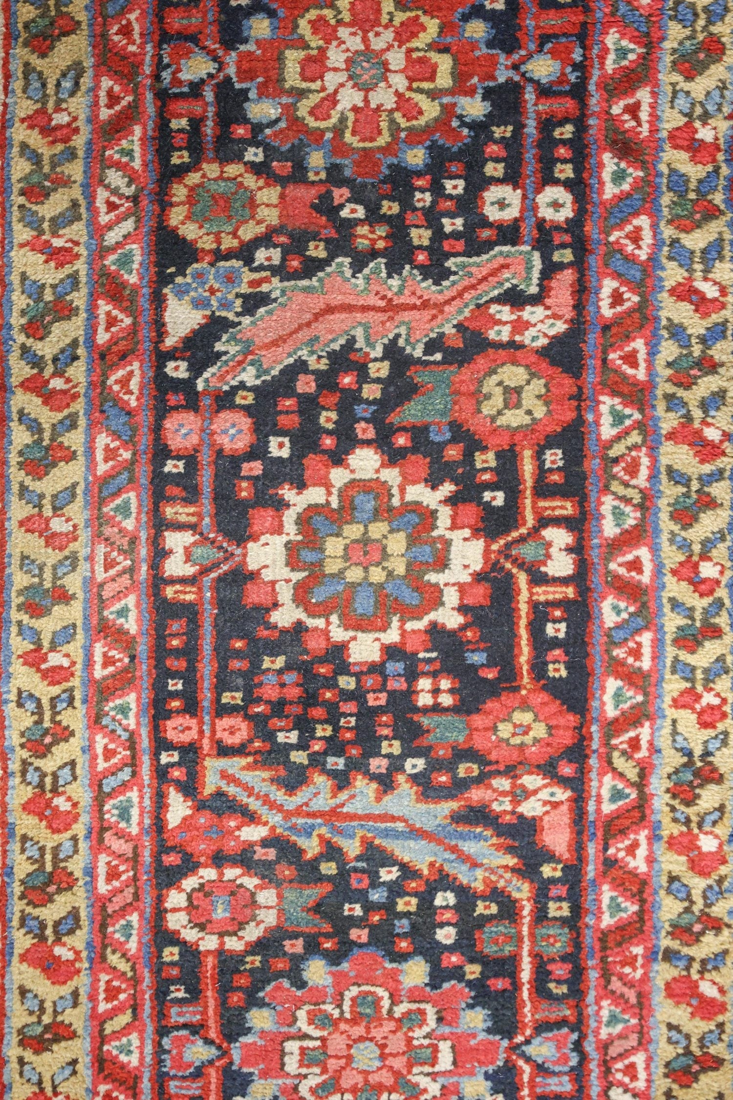Antique Heriz Handwoven Tribal Rug - J75014 | Authentic Persian Carpet for Living Room, Bedroom & Home Decor