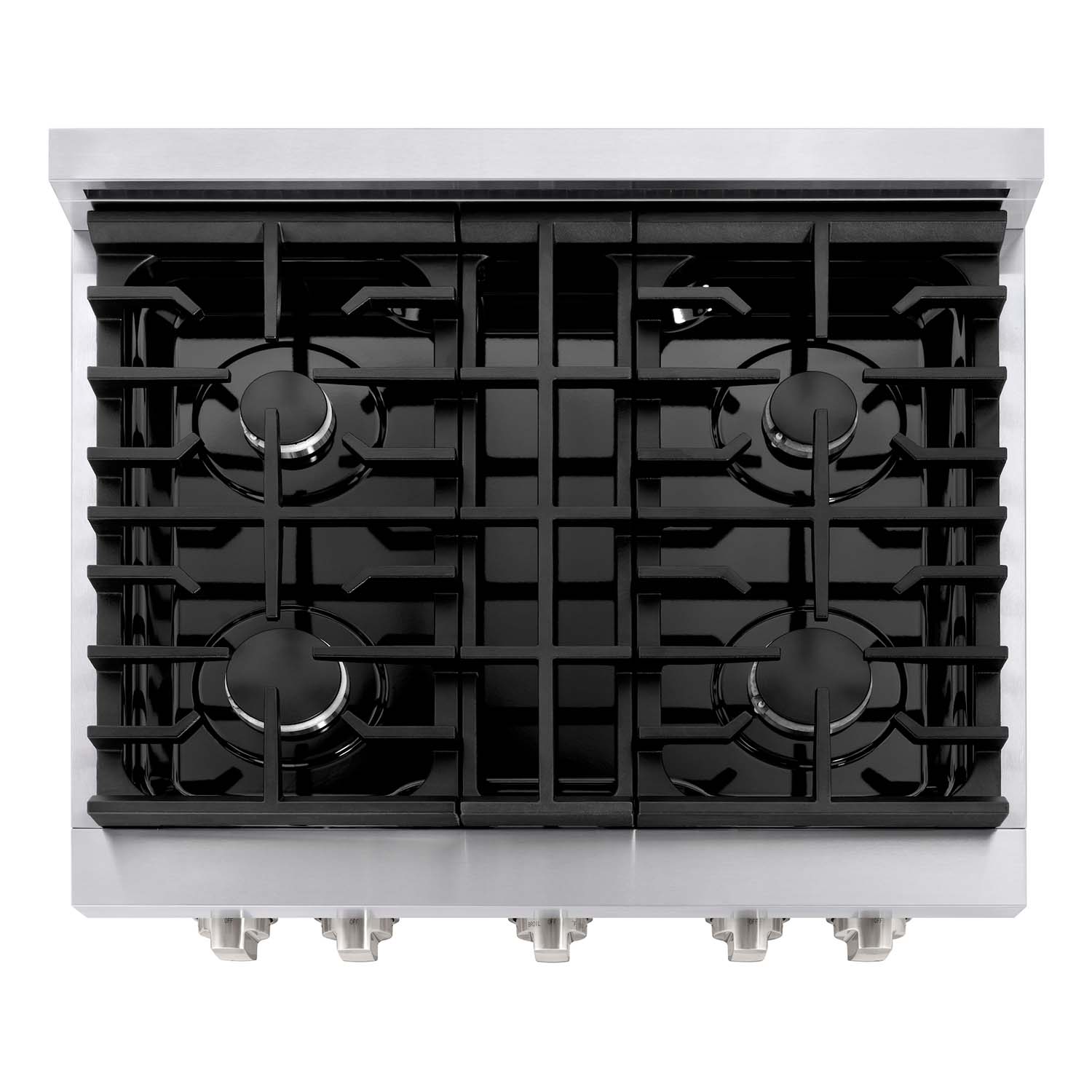 ZLINE 30-inch Stainless Steel Kitchen Package - Gas Range, Range Hood, Microwave Drawer & 24-inch Dishwasher (5KPR SGRRH30 MWDWV) | Premium Appliance Bundle for Modern Kitchens | Perfect for Home Chefs & Entertaining