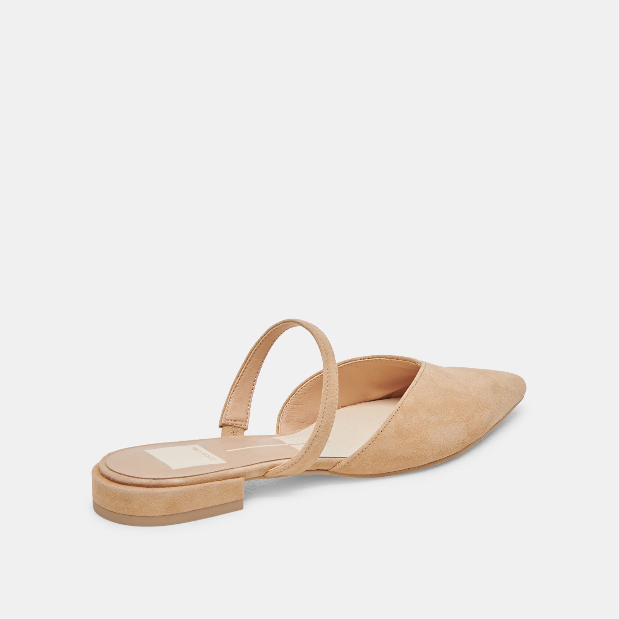 KANIKA Women's Tan Suede Flats - Comfortable Casual Shoes for Work, Office, and Everyday Wear