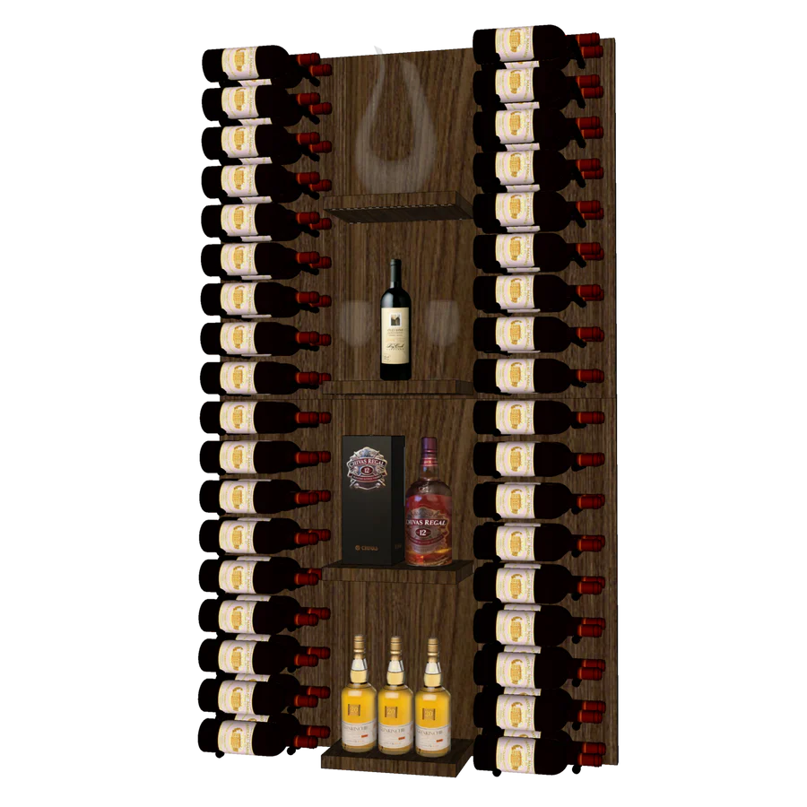 Blue Grouse THE WINE BAR VINdustry Wine Wall - Premium Wine Storage & Display Rack for Home Bars, Restaurants, and Wine Cellars