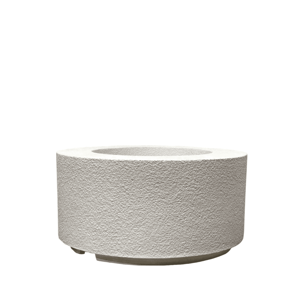 Outdoor Concrete Round Fire Pit Table - Durable & Weather-Resistant for Patio, Garden, Backyard, and Poolside Gatherings