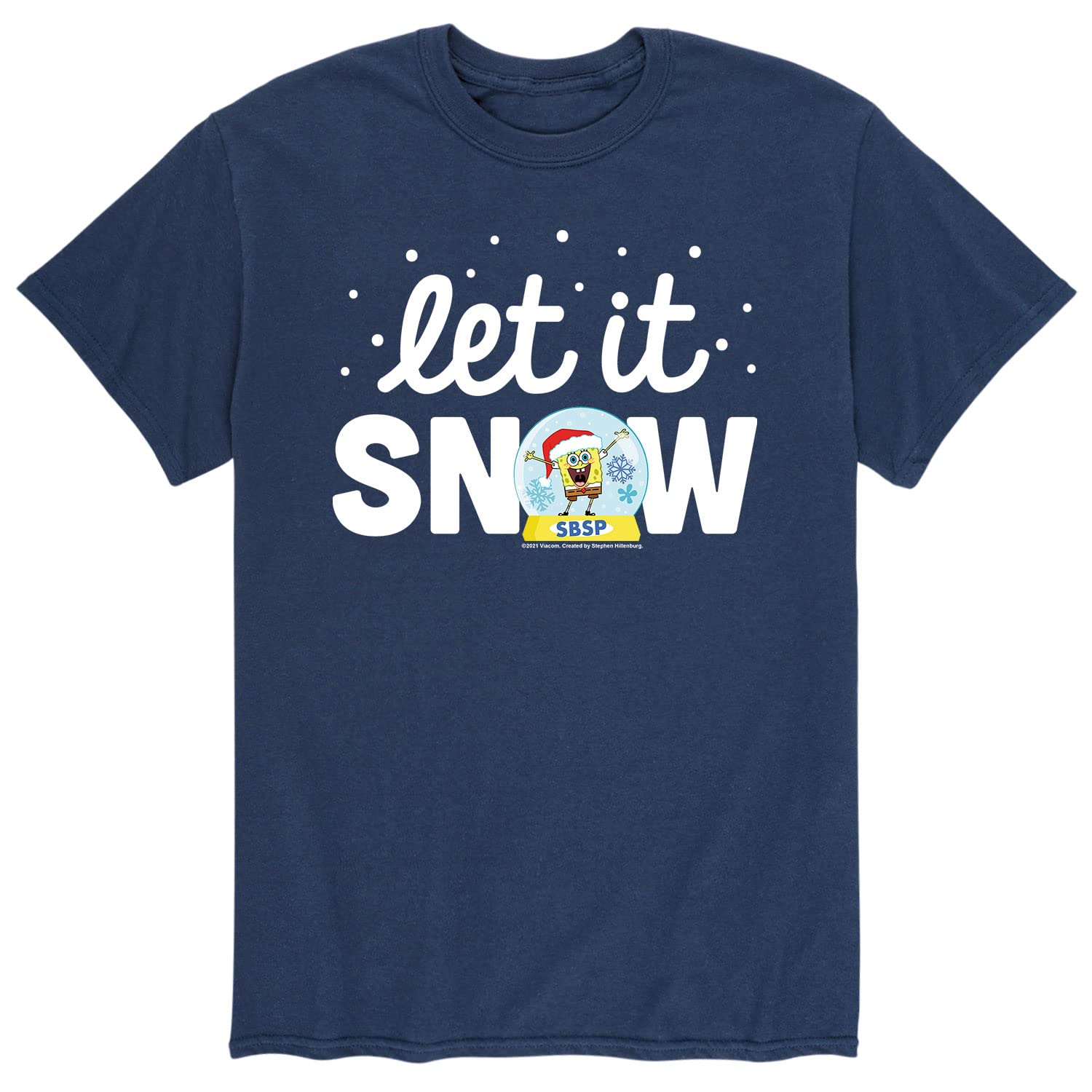 Spongebob Squarepants Christmas & Hanukkah Men's Graphic Short Sleeve T-Shirt - Funny Holiday Tee for Parties & Gifts