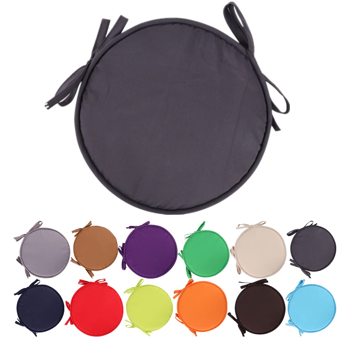 Vibrant Indoor/Outdoor Round Chair Cushions - 30cm/38cm Waterproof Garden Seat Pads for Patio Furniture | Perfect for Backyard, Deck, Balcony & Home Decor