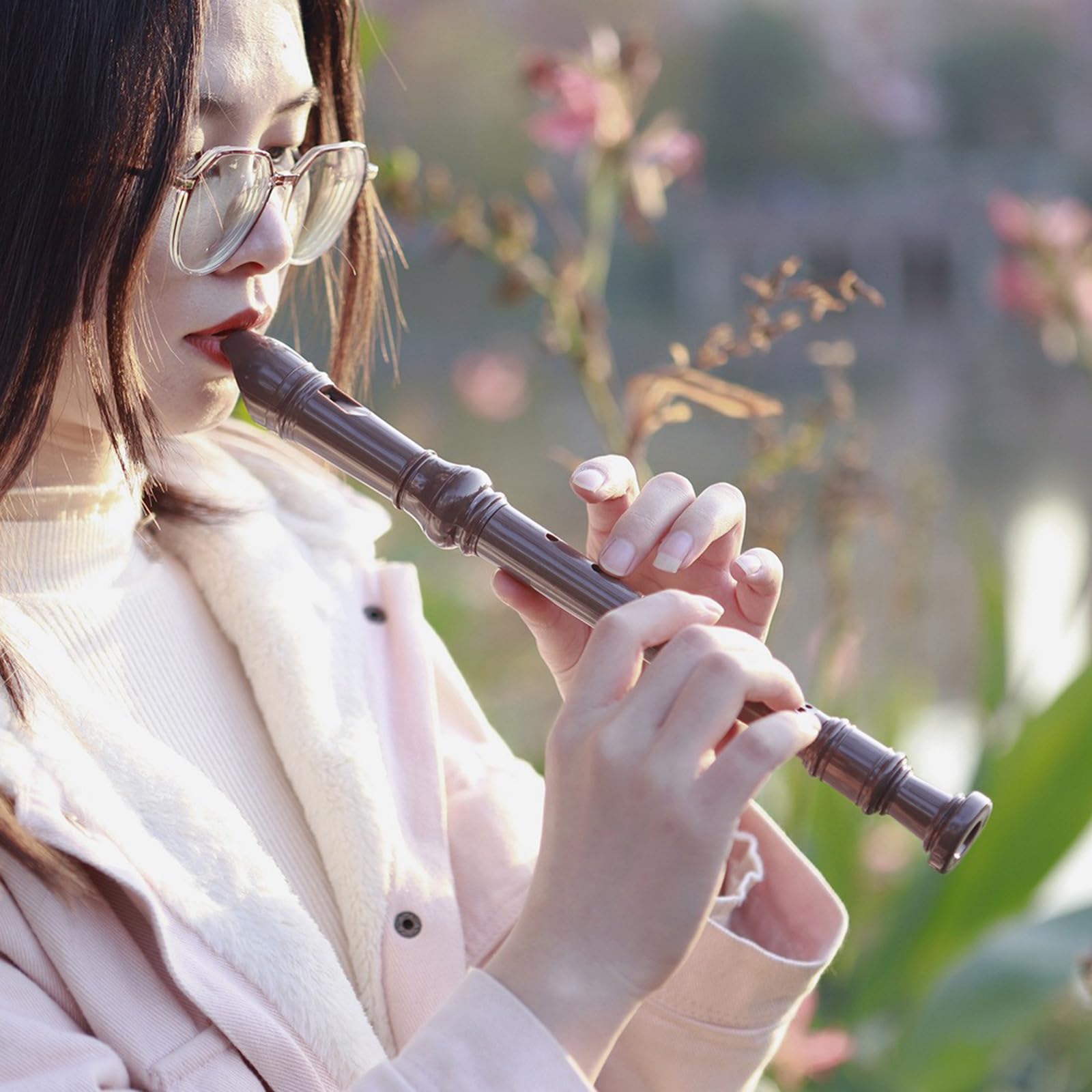 8 Hole Detachable Soprano Recorder Wooden Wind Flute - Perfect for Music Lessons, Beginners & Classroom Performances