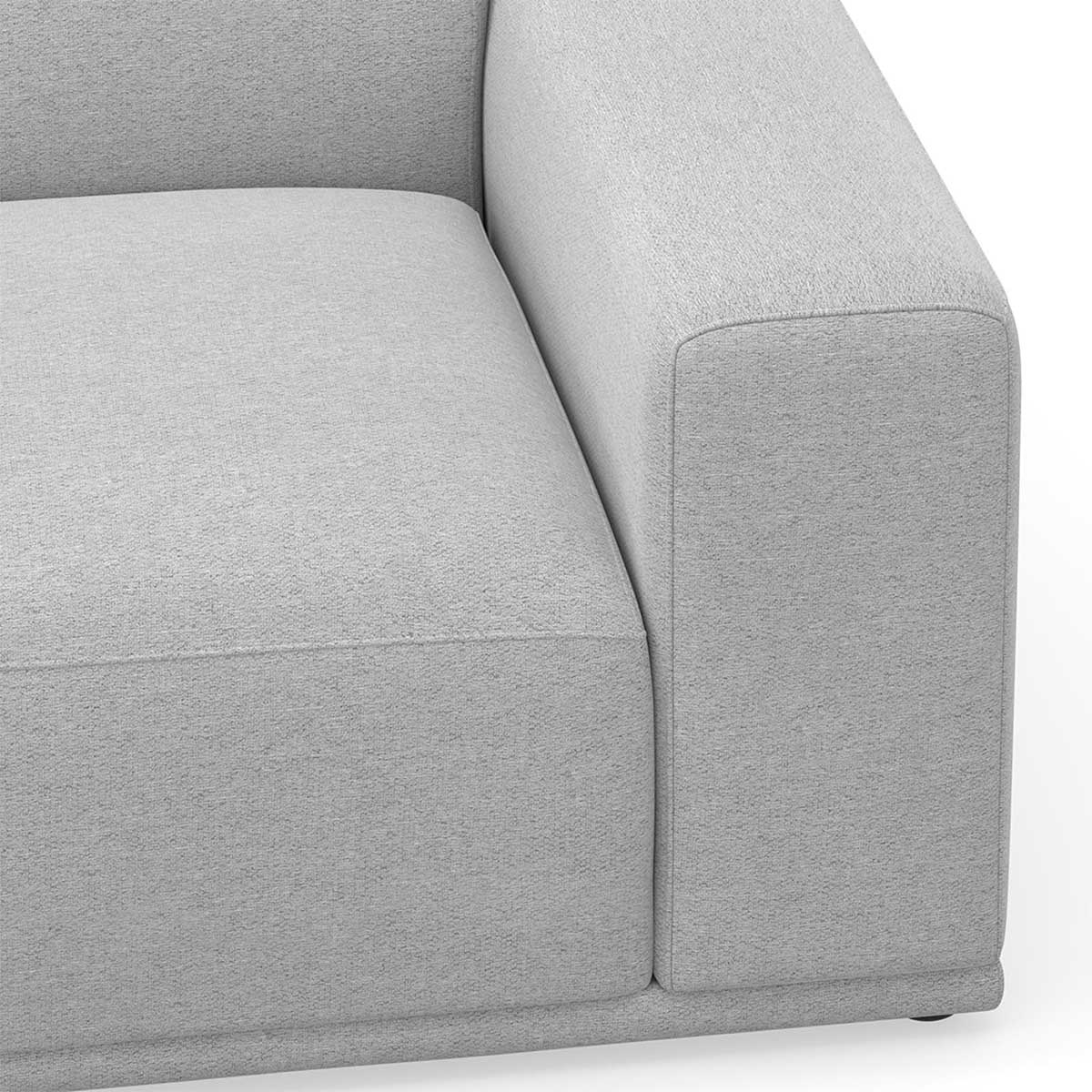 Bailey Fabric 3.5 Seater Modular Sofa - Modern Sectional Couch for Living Room, Lounge & Apartment - Comfortable L-Shaped Sofa with Removable Cushions