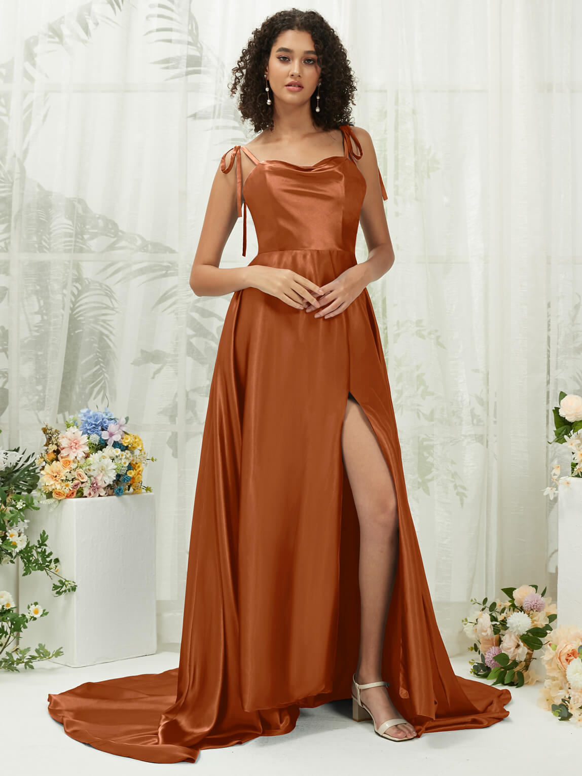 Cooper Satin Sweetheart Neckline Adjustable Strap Formal Gown with Hidden Pocket - Perfect for Prom, Evening Party & Special Occasions