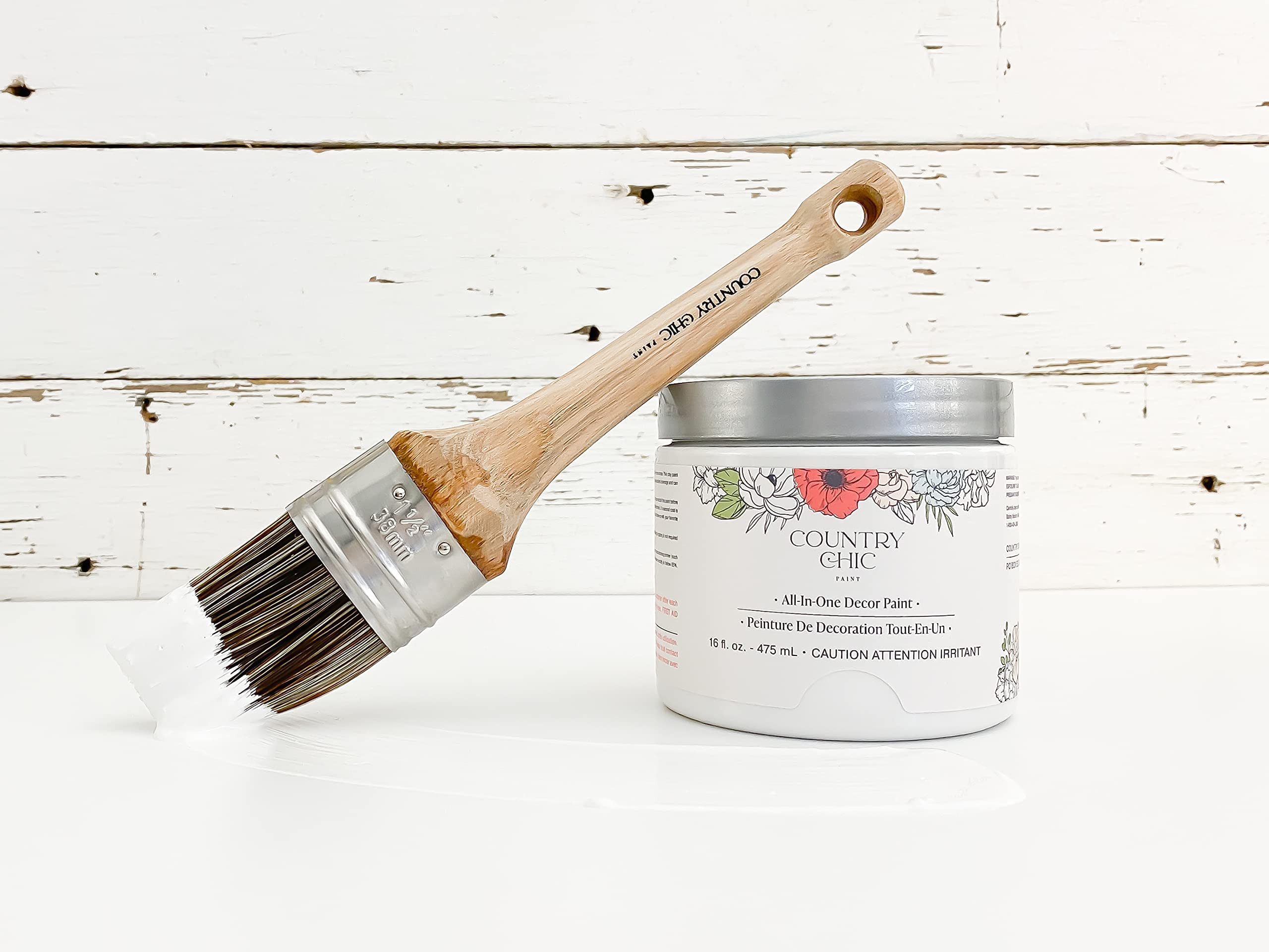 Chalk Style Paint and Clear Coat Bundle for Furniture, Home Decor, and DIY Crafts - Simplicity White | Perfect for Upcycling, Refinishing, and Creative Projects