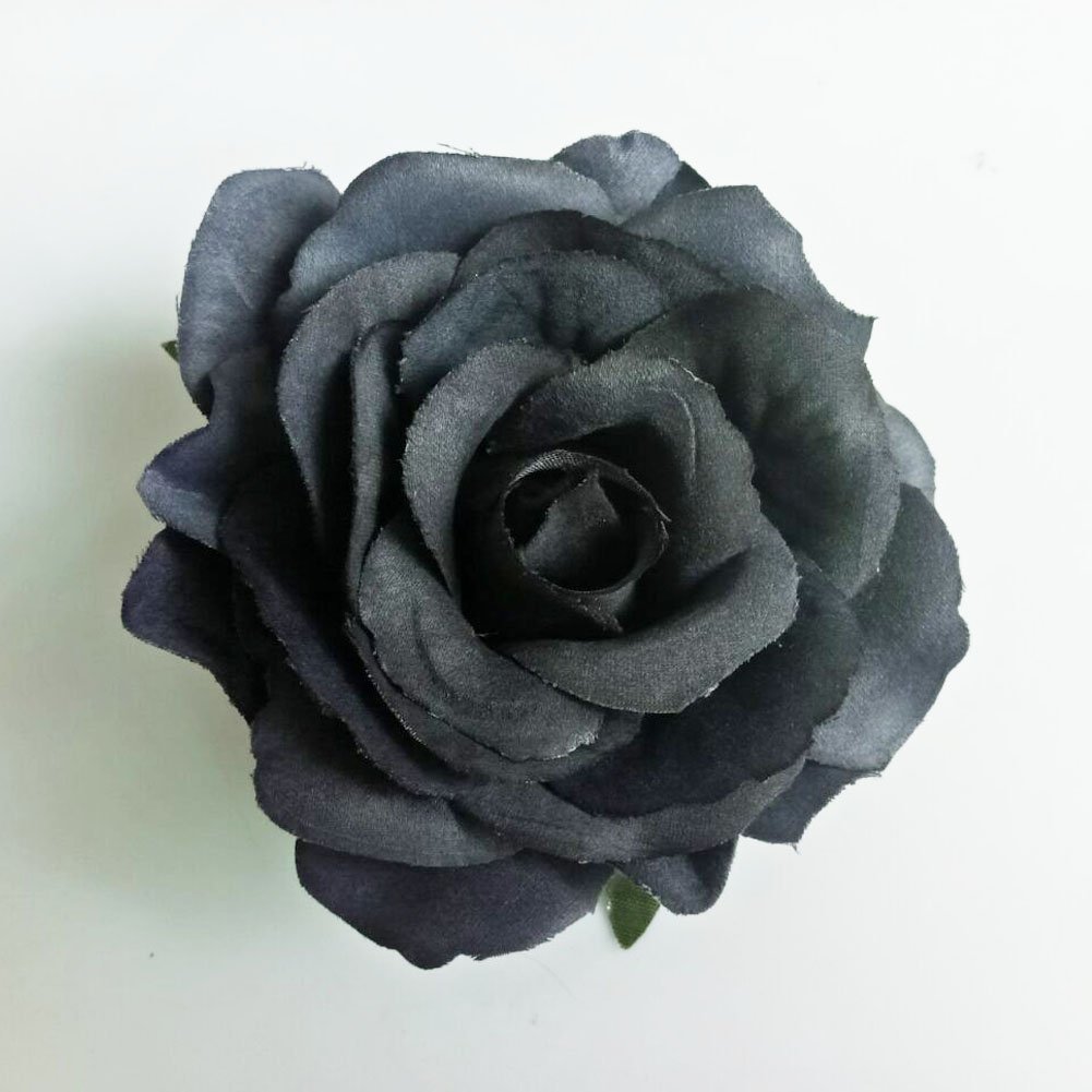 Elegant Rose Flower Hair Clip for Women - Black Floral Hair Accessory & Brooch Pin ZFJ11 | Perfect for Weddings, Parties, and Everyday Fashion