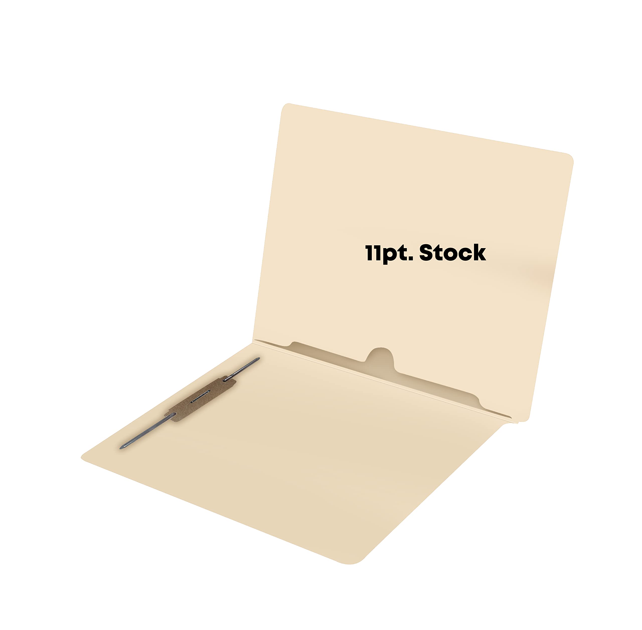 Durable Manila Pocket File Folders - Letter Size End Tab with Full Inside Pocket & 2