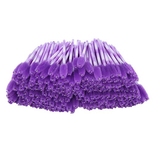 200pcs Dark Purple Eyelash Brush - Portable Firm Flexible Makeup Tool for Women & Girls - Perfect for Lash Separation, Volume & Professional Makeup Application