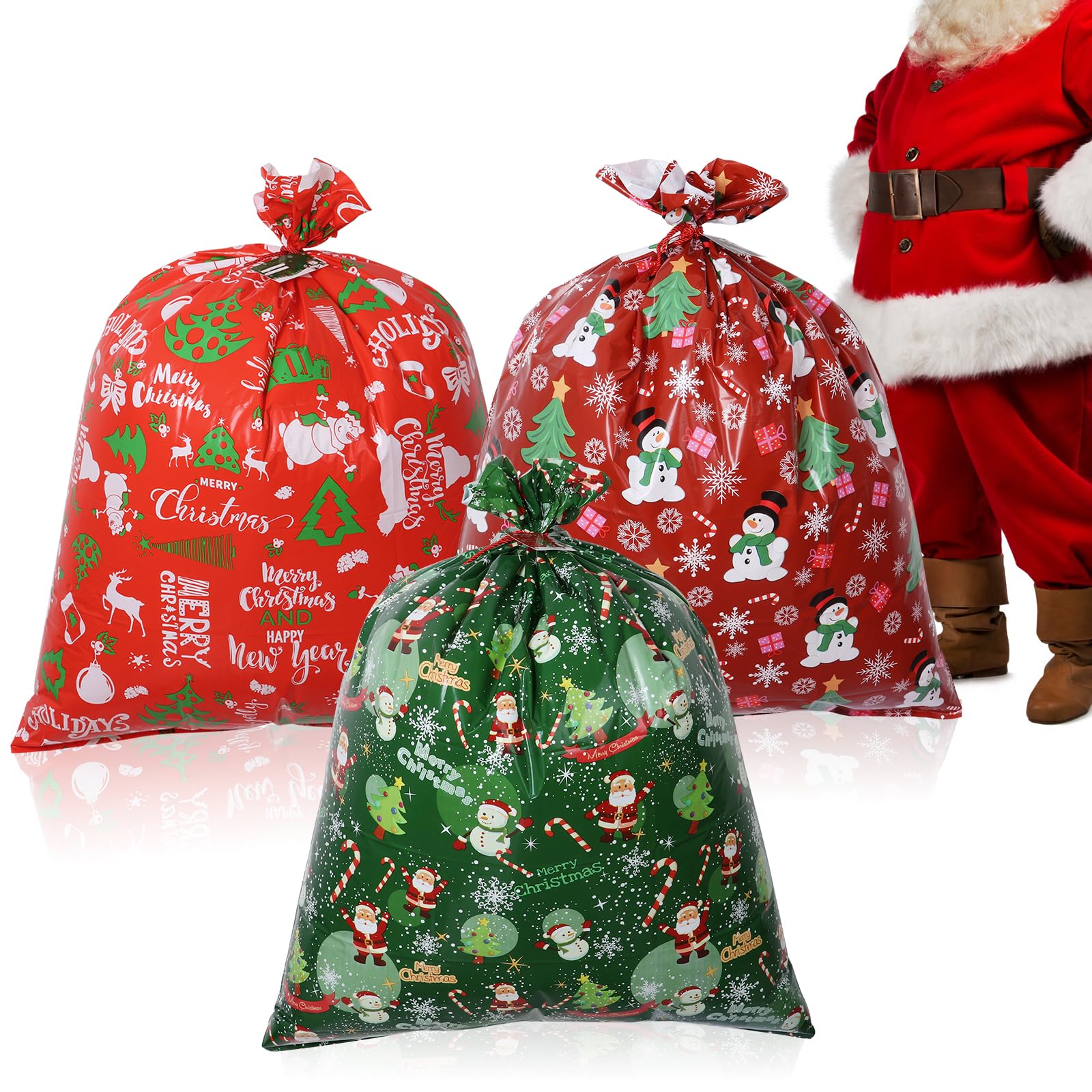BIGIVACA Upgraded Thicker 3-Piece Large Gift Bags Set (44