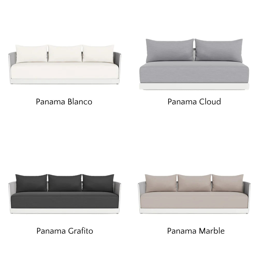 Antigua Outdoor 3-Seat Sofa Set - Waterproof Patio Furniture for Garden, Backyard, Poolside - Comfortable All-Weather Wicker Sectional Couch with Cushions