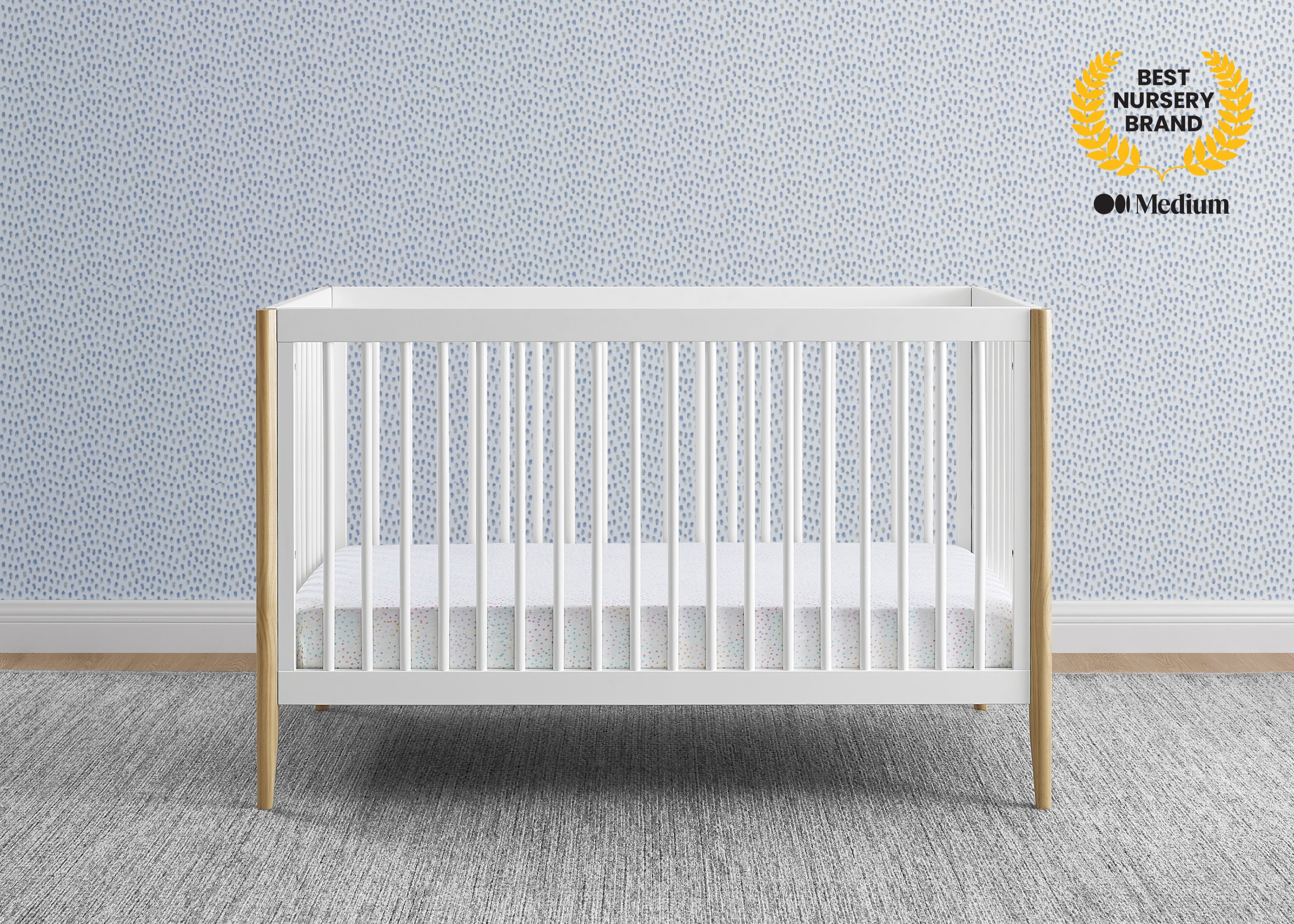 Casey 6-in-1 Convertible Baby Crib - Toddler Bed, Daybed & Full-Size Bed - Safe Nursery Furniture for Newborn to Adult - Perfect for Nursery, Bedroom & Guest Room