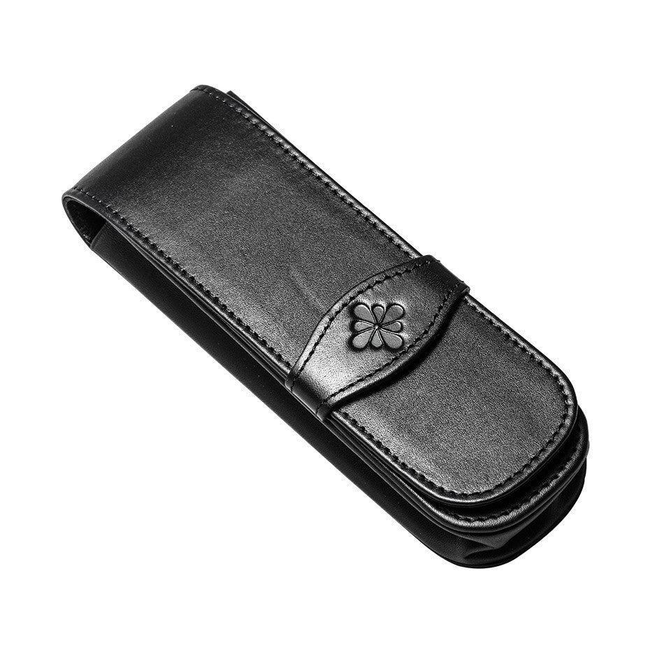 Premium Diplomat Leather Double Pen Case - Elegant & Durable Storage for Fountain Pens, Ballpoints & Rollerballs - Perfect for Office, School & Travel