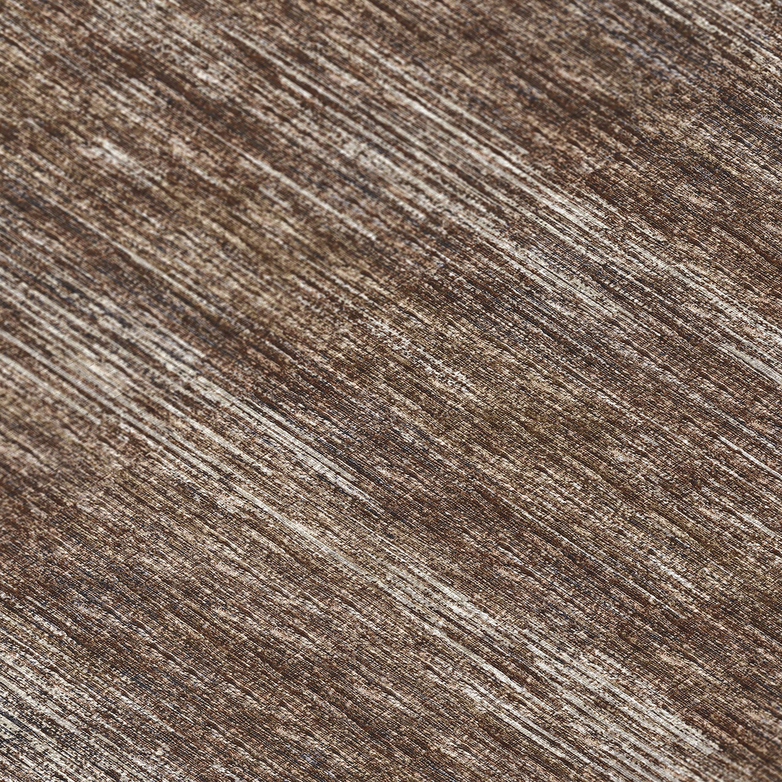 Addison Rugs Marston 8' x 8' Transitional Brown Indoor/Outdoor Round Area Rug - Easy Clean, Machine Washable, Non-Shedding - Perfect for Bedroom, Living Room, Dining Room, Kitchen & Patio - Great for Home Decor, Outdoor Entertaining & High Traffic Areas