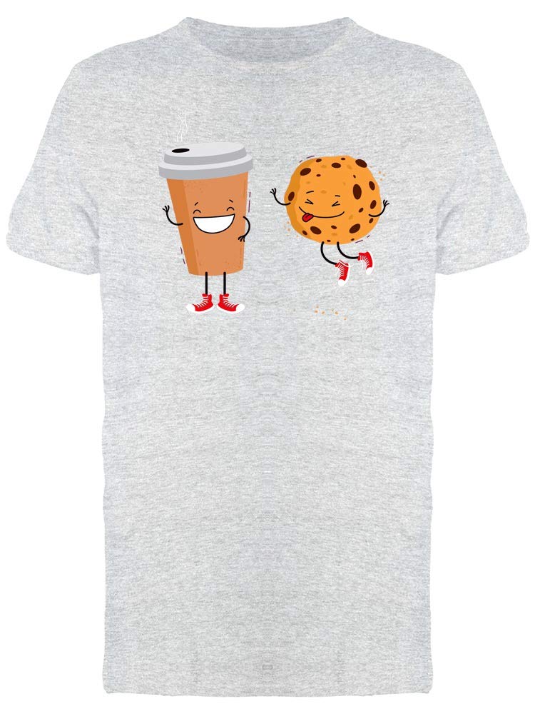 Smartprints Coffee & Cookies Cartoon T-Shirt for Men - Casual Wear