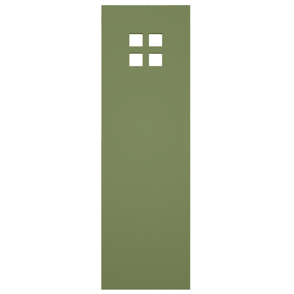 Ekena Millwork TFP001ST15X059MG True Fit PVC San Antonio Mission Style Fixed Mount Shutters - 15x59 Inches Moss Green (Pair, Hardware Not Included) | Perfect for Windows, Patio Doors & Home Exterior Decor